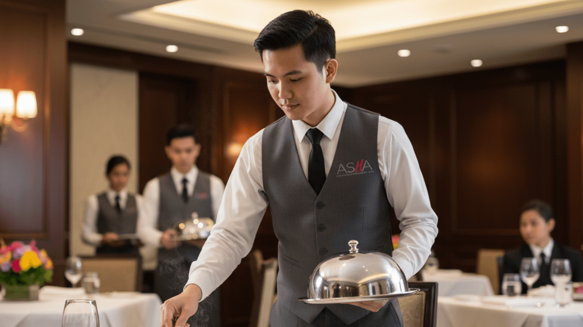 Catering table setup